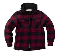 Giacca di flanella west coast choppers hell bent rosso/nero