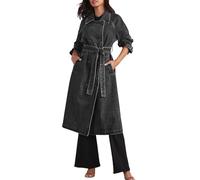 Giacca di jeans casual da donna,Giacchetto Denim Donna con Bottoni E Tasche vestibilità aderente estiva in Tinta Unita Larghi Leggero per la mezza stagione
