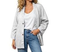 Giacca di Jeans da Donna con Bottoni sul Davanti Top in Denim dalla vestibilità Comoda E Oversize con Scollo A V, Manica Lunga alla Moda 2026 B602