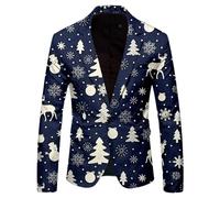 Giacca di Natale da uomo, con scritta in lingua inglese "Brutto Natale", B1-blu navy, S