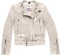 Giacca di pelle da donna traforata Blue USA Moore