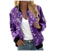 Giacca Donna Baseball, Giubbotto Donna Primaverile Elegante Corta da Pilota con Chiusura Lampo Leggera Moto Giubbotto da Coppia Jacket Y2k Giacca Autunnale Donna per La Primavera