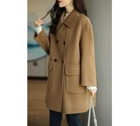 Giacca Donna Cappotto Cappottino Slim Elegante Bottoni Over Grigio 80120