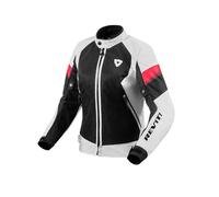 Revit Control Air H2O impermeabile Giacca tessile moto da donna, bianco/nero, Taglia 34
