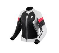Revit Control Air H2O impermeabile Giacca tessile moto da donna, bianco/nero, Taglia 36