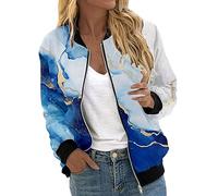 Giacca Donna da Baseball, Giacca Donna Estiva Design Bicolore Giacca Leggera in Stile Baseball Bomber Classico Ladies College Sweat Jacket Varsity Jacket per Il Tempo Libero