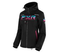 §Giacca Donna FXR Maverick Snow Nero-Sky-Electric Rosa Fade§