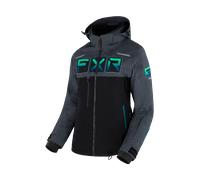 §Giacca Donna FXR Maverick Snow Nero-Grigio Scuro-Mint Fade§