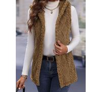 Giacca Donna Gilet In Maglia Comodo ed Elegante Beige Corto Slim 27246