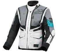 Macna Flexodus Giacca tessile impermeabile per motociclette, nero/verde, Taglia M