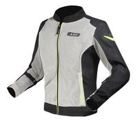 LS2 Airy Evo, giacca tessile donna S female Grigio Chiaro/Nero/Giallo Fluo