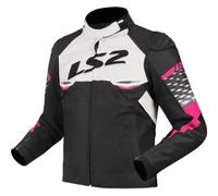 Giacca Donna in Tessuto Ls2 Apex Nero Bianco Rosa XL