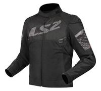 LS2 Apex impermeabile Giacca tessile moto da donna, nero-bianco-rosa, taglia L per donne
