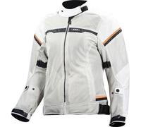 LS2 Riva, giacca tessile donna impermeabile XL male Grigio Chiaro/Bianco/Arancione