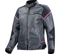 LS2 Riva, giacca tessile donna impermeabile M female Nero/Grigio Scuro/Fucsia