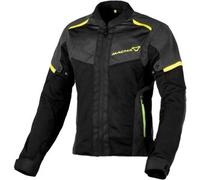 Macna Orcano 2.0 NightEye Giacca tessile moto da donna, nero-giallo, taglia XL per donne