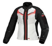 Macna Tondo, giacca tessile donna L male Grigio Chiaro/Nero/Rosso