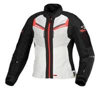Macna Tondo, giacca tessile donna S male Grigio Chiaro/Nero/Rosso