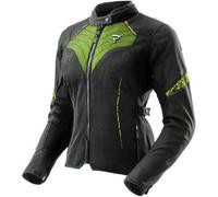 Giacca moto da donna Rebelhorn Jax nero-giallo fluo S