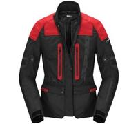 Spidi Traveler 3 Evo H2Out impermeabile Giacca tessile moto da donna, nero-rosso, taglia M per donne