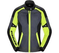 Spidi Tek Net Giacca moto da donna, nero-grigio-giallo, taglia M per donne