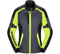 Spidi Tek Net Giacca moto da donna, nero-grigio-giallo, taglia XL per donne