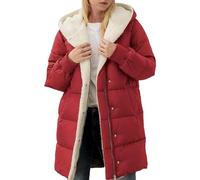Giacca Donna Invernale Elegante Foderati Cappotto Lungo con Cappuccio Giacca Imbottita Taglie Forti Caldo Giubbotto Trapuntata Lungo Piumino Pesante Antivento Parka Curvy Giubbino con Zip e Tasche