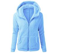 Giacca Donna Invernale Felpe Pile Con Zip E Cappuccio Elegante Oversize Giubbino Imbottita Peluche Fleece Morbido Comodo Giacche Casual Trekking Giubbotto Curvy Leggera Per La Casa E Il Tempo Libero