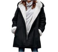 Giacca Donna Moda Autunno Inverno Unica con Cappuccio Zip Maniche Lunghe Larga Mantello Caldo Comfort per Esterno Stagione Fredda Perfetta per Protezione Termica e Stile Contemporaneo