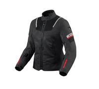 Revit Tornado 4 H2O impermeabile Giacca tessile moto da donna, nero-grigio-rosso, taglia 42 per donne