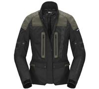 Spidi Traveler 3 Evo H2Out impermeabile Giacca tessile moto da donna, nero-verde, taglia M per donne