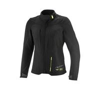Ixon Tyr Parka impermeabile per motociclette, nero/giallo, Taglia L