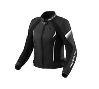 Revit Xena 4 Ladies Giacca in pelle da moto da donna, nero-bianco, taglia 44 per donne