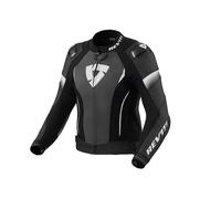 Revit Xena 4 Pro Giacca in pelle da moto da donna, Bianco/nero, Taglia 42