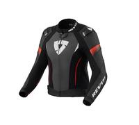 Revit Xena 4 Pro Giacca in pelle da moto da donna, nero/rosso, Taglia 44