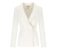 GIACCA DOPPIOPETTO IN CREPE AVORIO ELISABETTA FRANCHI 44 IT