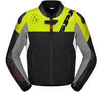 Spidi DP-Progressive Hybrid, giacca in pelle e tessuto 50 male Nero/Giallo Fluo/Bianco/Grigio