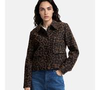 Giacca dritta e corta in jacquard leopardato Marrone 44 (IT) - 40 (FR) Jacquard
