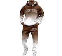 Giacca e set da uomo multiuso per uno stile urbano Costume ampio ideale per il quotidiano e le occasioni casual progettato per rimanere confortevole tutto l'anno, marrone, L