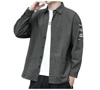 Giacca estiva da uomo, comoda zip up, giacca a vento classica, tinta unita, morbida, casual, casual, casual, casual, casual, casual, casual, casual, casual, casual, traspirante, semplice college