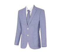Giacca estiva da uomo in seersucker, aderente, casual, per matrimoni, balli studenteschi, traspirante, leggero, cappotto sportivo, 3, L