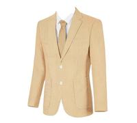 Giacca estiva da uomo in seersucker, aderente, casual, per matrimoni, balli studenteschi, traspirante, leggero, cappotto sportivo, Arancione, 3XL