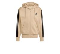 Giacca Felpa cappuccio UOMO Adidas Beige Ess 3-Stripes FLEECE Full-Zip Hoodie