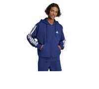 Giacca felpa cappuccio UOMO Adidas Blu 3S French Terry Full-Zip Hoodie