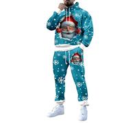 Giacca festiva stampata foderata in pile per occasioni festive e feste, un completo classico ma moderno formale., Blu cielo B, L