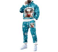 Giacca festiva stampata foderata in pile per occasioni festive e feste, un completo classico ma moderno formale., A-azzurro cielo., 4XL