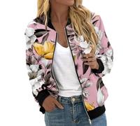 Giacca funzionale da donna per le mezze stagioni, a vento, in softshell, per escursionismo e attività all'aperto, A024 rosa, 3XL