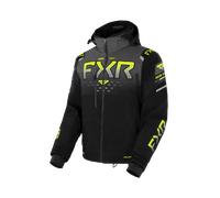 FXR Helium X 2-in-1 2023 Giacca per motoslitta, nero-grigio-giallo, taglia S