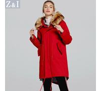 Giacca giaccone cappotto caldo cappottino lungo rosso parka comodo 1294