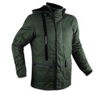 Giacca Giaccone Moto Scooter Fodera Removibile Tessuto Impermeabile Nero